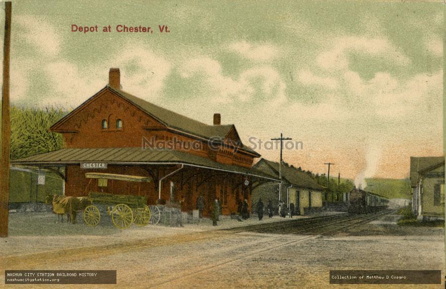 Postcard: Depot at Chester, Vermont